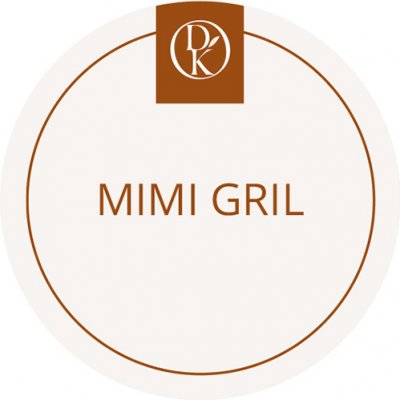 Davídkovo koření Etiketa MIMI GRIL béžová průměr 4,5 cm 1 ks – Zboží Dáma