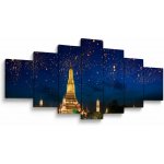 Obraz - Lampióny štěstí, Bangkok, sedmidílný 210x100 cm – Hledejceny.cz