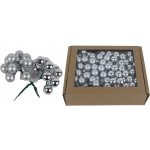 Skleněné vánoční baňky na drátku stříbrné, průměr 2 cm, S0570-28 BOX 144 ks – Hledejceny.cz