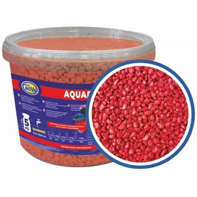 AQUA NOVA Akvarijní štěrk červený 5kg/3l – Sleviste.cz