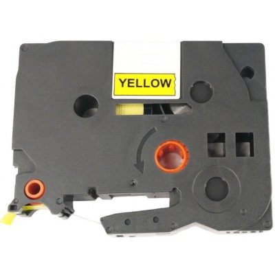 Páska pro popisovače BROTHER TZE-FX621 Flexible Yellow / Black print 9mm - kompatibilní – Zboží Živě