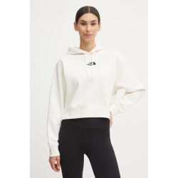 The North Face mikina Essential Crop Hoodie dámská béžová s kapucí hladká NF0A89EXQLI1