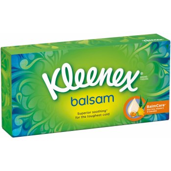 Kleenex Balsam papírové kapesníčky v krabičce 3-vrstvé 72 ks