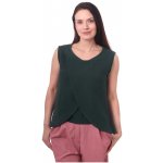 Jožánek kojicí mušelínové triko tílko Maja lahvově zelené – Zboží Dáma