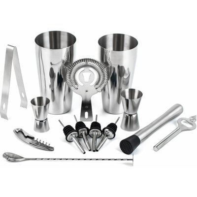 TOMTOP JMS 14ks/sada Mixology Bartender Kit Cocktail Shaker Set s Boston Shaker/ Jigger/ Pourers/ Ice – Zboží Dáma