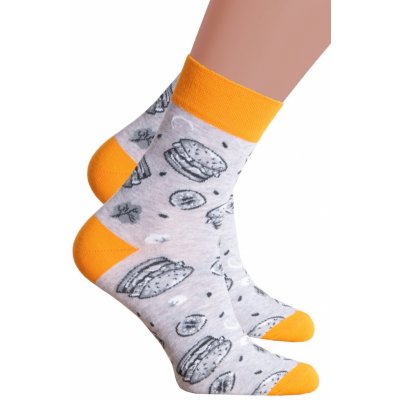 Steven Chlapecké klasické ponožky 022/256 světlý melír – Zboží Mobilmania