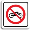 Piktogram Accept Piktogram "zákaz jízdy na bicyklu" (80 × 80 mm) (bílá tabulka - barevný tisk)