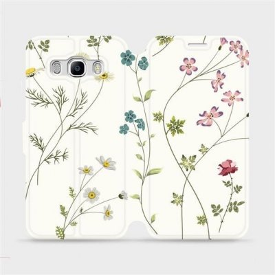 Pouzdro Mobiwear parádní flip Samsung Galaxy J5 2016 - MD03S Tenké rostlinky s květy – Zboží Mobilmania