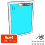 MH Technic venkovní informační vitrína MH60 1000 x 750 mm 9 x A4 – Zbozi.Blesk.cz