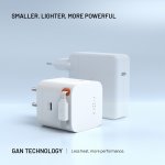 FIXED GaN nabíječka 65W s navíjecím kabelem FIXCG65R-2C-WH – Zboží Živě