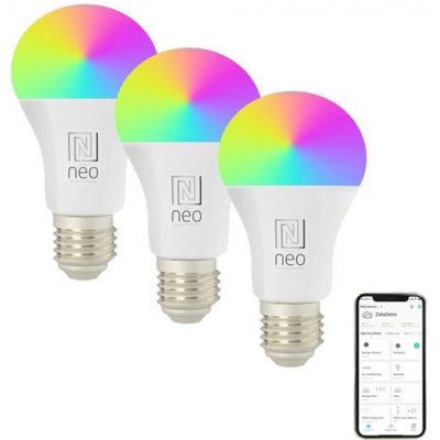 Immax Smart LED žárovka E27 11W RGB+CCT NEO 07743C ZigBee Tuya sada 3ks – Hledejceny.cz
