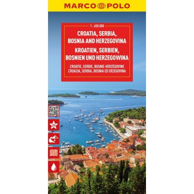 Croatia, Bosnia, Herzegovina Marco Polo Map – Zboží Dáma