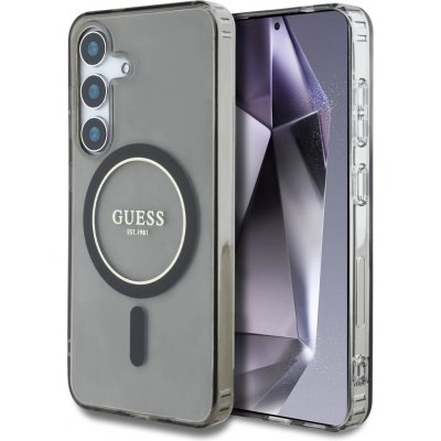 Guess Glitter Circle Classic Logo MagSafe Samsung Galaxy S25 Black GUHMS25SHFGEREK – Sleviste.cz