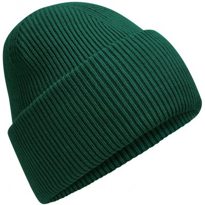 Beechfield čepice se širokou manžetou Beanie tmavě zelená – Hledejceny.cz