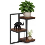 MODERNHOME Nástěnný stojan na květiny MELODY 45,5 x 32,5 cm hnědý/černý – Zboží Dáma