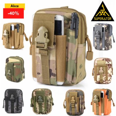 Taktické pouzdro, 100% Nylon. Molle i na opasek. EDC Kapsička na mobil, peněženku, klíče. Barva: Multicam CP