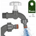 BRADAS Plastový kohout na hadici 3/4" WHITE LINE – Sleviste.cz
