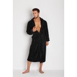 Pánský huňatý župan 130 černý – Zboží Dáma