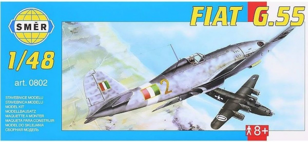 Směr Model letadlo Fiat G 55 stavebnice letadla 1:48