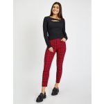 GAP dámské kostkované skinny fit kalhoty červené – Zboží Mobilmania