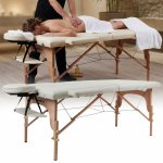 inSPORTline Orashi Masérské lehátko186 x 60 x 62,5 - 85,5 cm 2-dílné dřevěné černá – Sleviste.cz