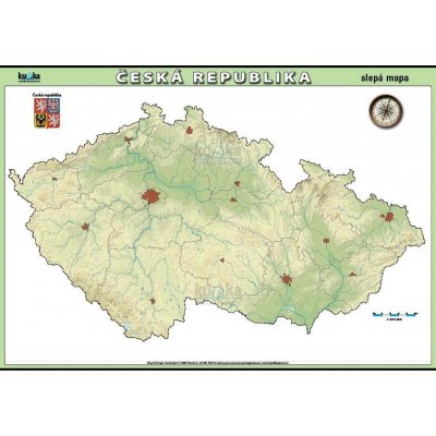 nakladatelství Kupka Česká republika - slepá mapa A4 (30x21 cm), bez lišt – Hledejceny.cz