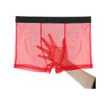 Sexy transparentní vintage pánské boxerky ZM-903 Červená ZM-903 – Zboží Dáma