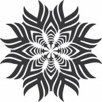 Plastová šablona Mandala 14,5 × 14,5 cm – Zboží Dáma