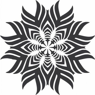 Plastová šablona Mandala 14,5 × 14,5 cm – Zboží Dáma