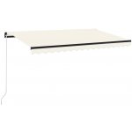 VidaXL Ručně zatahovací markýza 450 x 350 cm krémová – Zboží Mobilmania