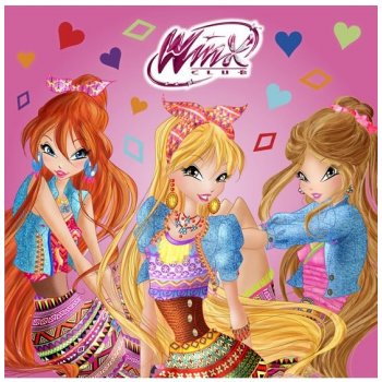 Winx Club fashion čtvercové omalovánky