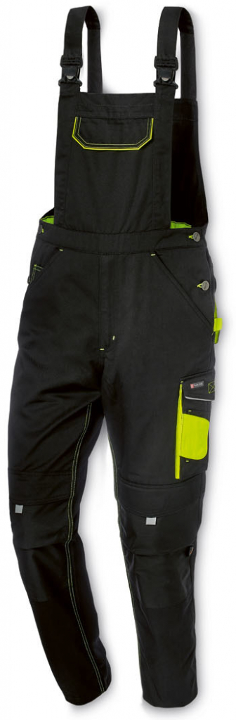 PARKSIDE PERFORMANCE Pánské pracovní kalhoty s laclem černá