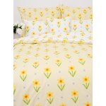 MKLuzkoviny.cz bavlna povlečení Renforcé Narcis bíložluté 140x200 70x90 – Sleviste.cz