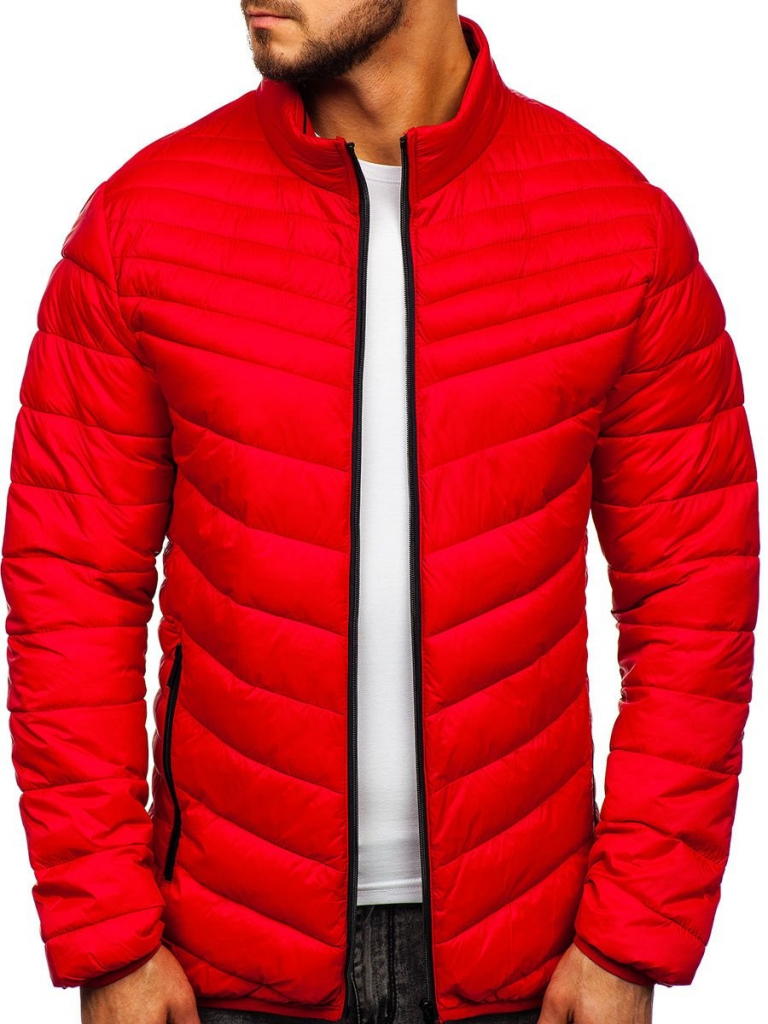 Bolf pánská prošívaná zimní bunda 1137 červená