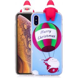 AppleMix Apple iPhone Xs Max - Merry Christmas - 3D Santa - gumové