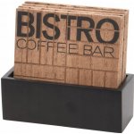 Orion prostírání dřevo se stojanem Bistro 10x10cm 4ks – Zboží Mobilmania