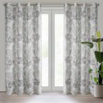 EUROFIRANY ZÁVĚS NA KROUŽCÍCH MILLIE 140X250 CM KVĚTY – Hledejceny.cz
