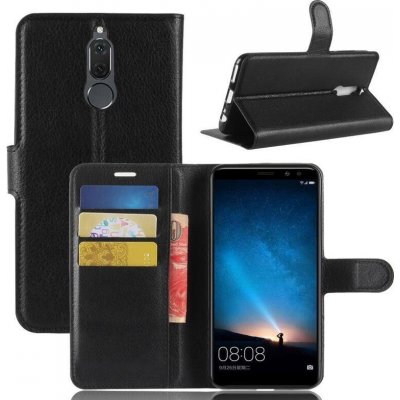Litchi PU kožené pouzdro na mobil Huawei Mate 10 Lite - černé – Zboží Živě