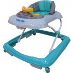 Baby Mix Dětské chodítko s volantem a silikonovými kolečky mátová – Zboží Dáma