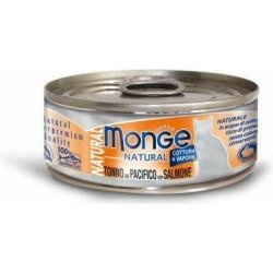 Monge Cat Natural tuňák s lososem 6 x 80 g