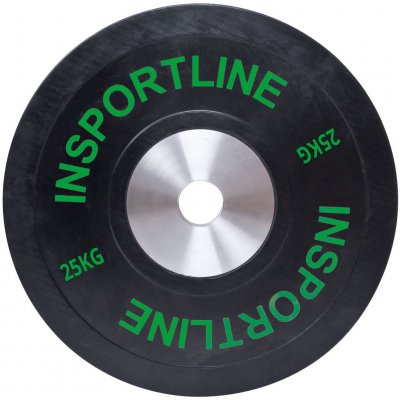 inSPORTline Bumper Plate Gumový kotouč 25 kg 55 mm – Zboží Mobilmania