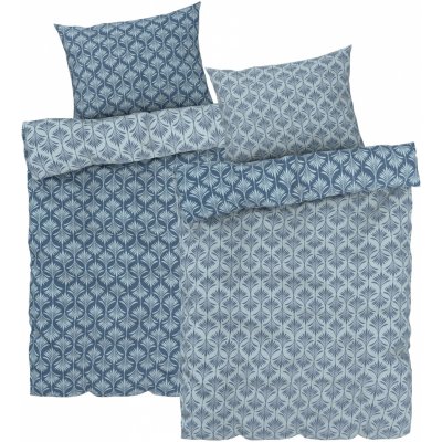 Livarno home satén povlečení květiny modrá 140x200 70x90 – Zboží Dáma