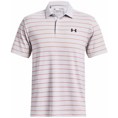 Under Armour pánské funkční tričko s krátkým rukávem PLAYOFF 3.0 STRIPE POLO 1378676-014 šedé