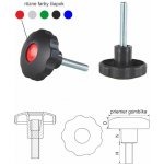 Kovoinox Aretačná skrutka, ø-50mm,M8x38mm,H-38mm, D-15mm,h-17, Polyamid - odolná voči poveternostným vplyvom Černá – Hledejceny.cz