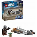 LEGO® Star Wars™ 75436 Mandalorian a Grogu a spídrová motorka – Zboží Živě