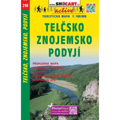 Telčsko Znojemsko Podyjí mapa č.216 1:100t