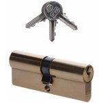 EURO 40/40mm, mosazná, 3 klíče, šroub M5x65mm – Sleviste.cz