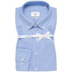 Eterna slim fit košile "Kario Twill" dlouhý rukáv soft tailoring 2416_13FS14 modrá