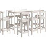 zahrada-XL 9dílný barový set bílý masivní borové dřevo – Zboží Dáma