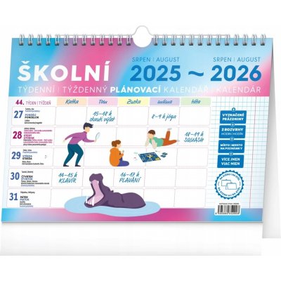 Školní plánovací s háčkem 30 × 21 cm 2026 – Sleviste.cz